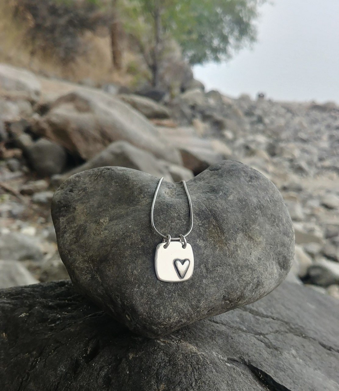 Image of Square Heart Necklace