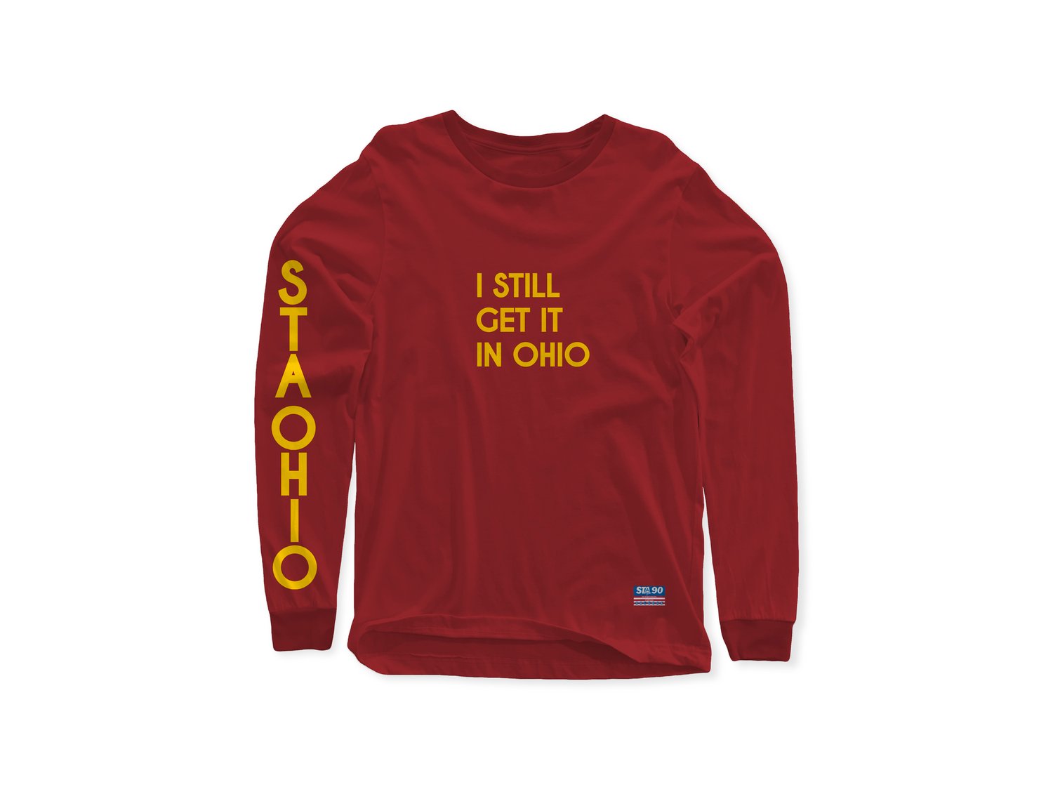 Image of I Still Get It Maroon W/ Gold Long Sleeve