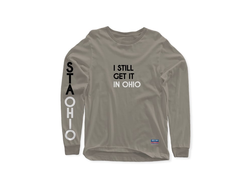 Image of I Still Get It Grey White W/ Black Long Sleeve Tee