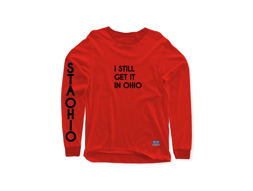 Image of I Still Get It Red W/ Black Long Sleeve Tee