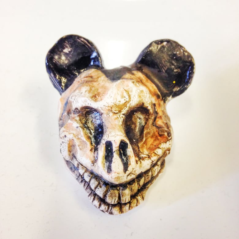 Image of 2.5" solid resin Mickey skull