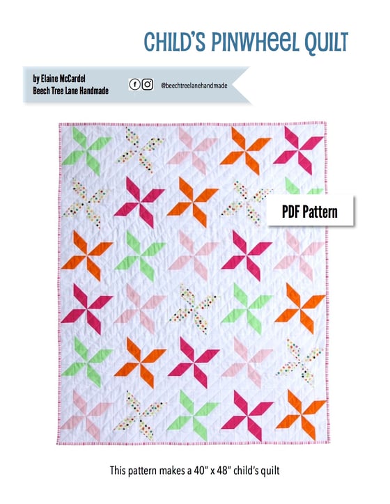 Image of Child's Pinwheel Quilt PDF Pattern