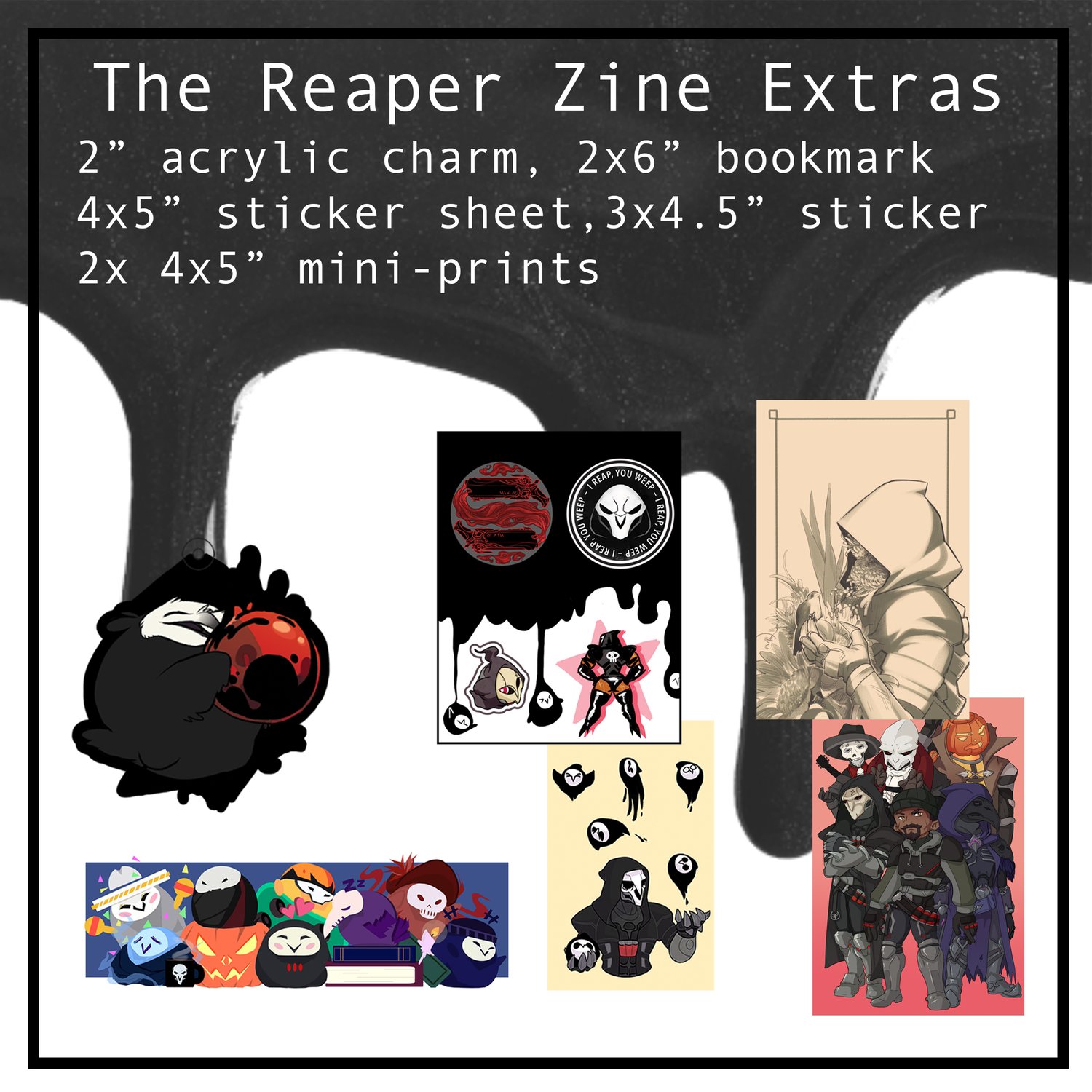 Image of The Reaper Zine - Merch Bundle