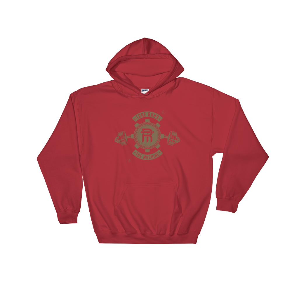 Image of Machine Hoodie- Red/Tan