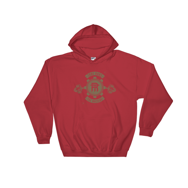 Image of Machine Hoodie- Red/Tan