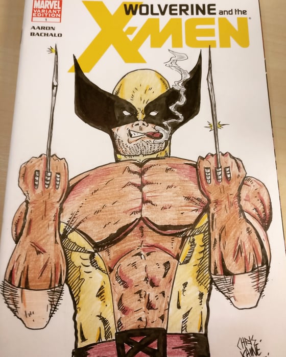 Image of Wolverine "Fuck you, Bub." Original Art Sketch cover