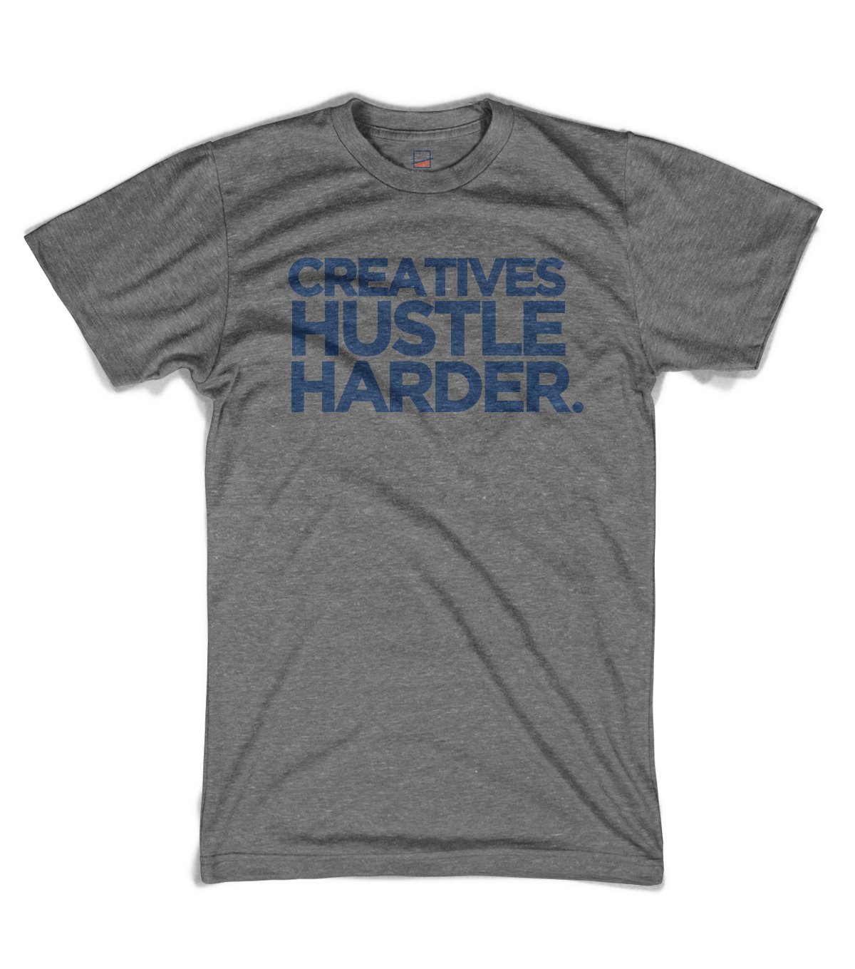 Image of Creatives Hustle Harder™ - Grey & Blue T-Shirt