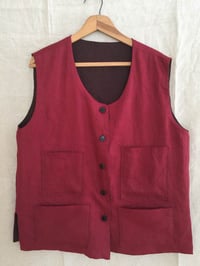 Image 2 of reversible linen vest