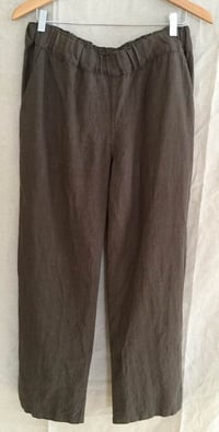 Image 1 of brown linen trousers