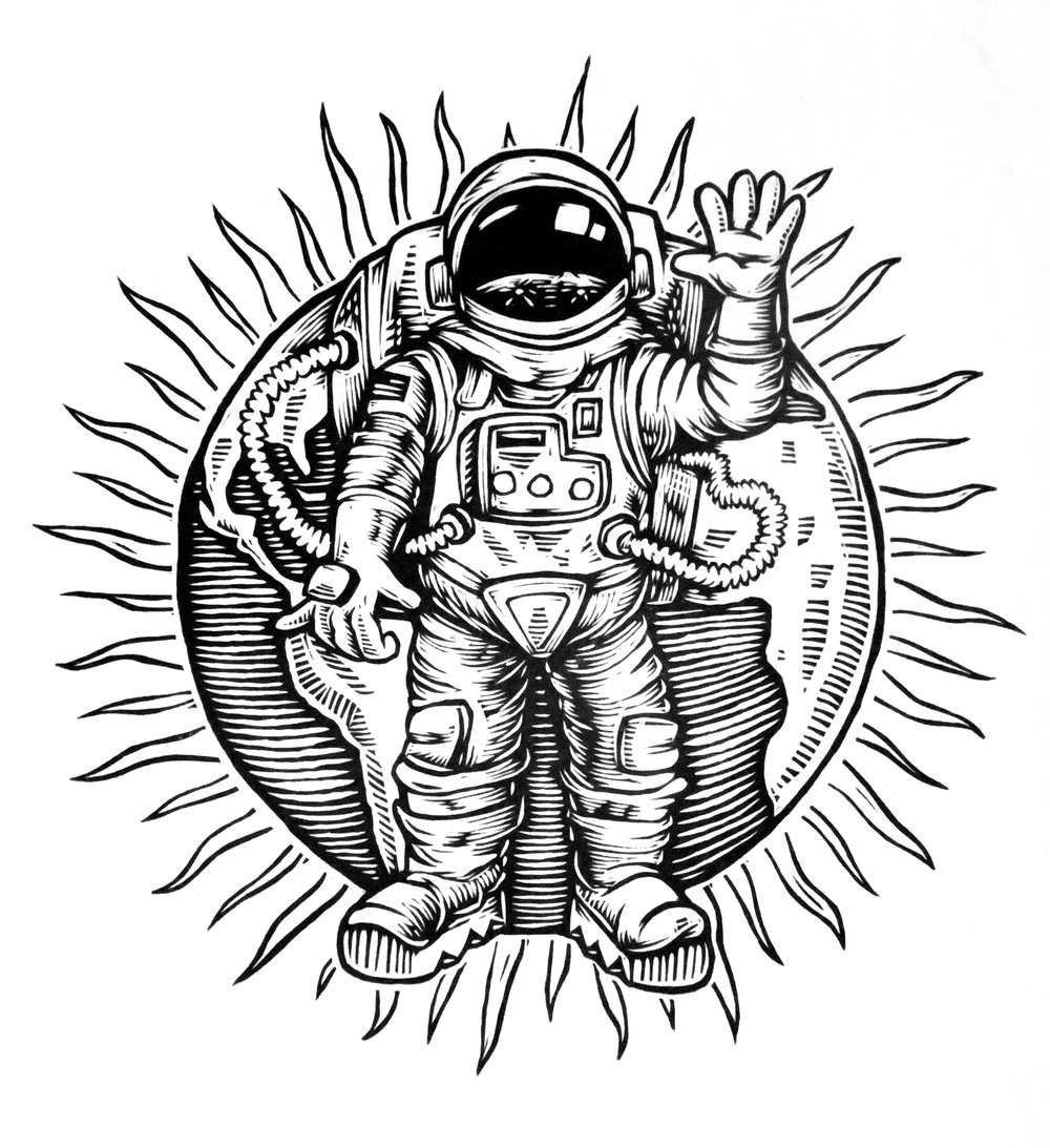 Astronaut T-shirt (B3)**FREE SHIPPING**