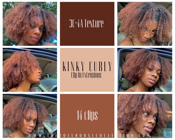Image of Kinky Curly Clip In Extensions
