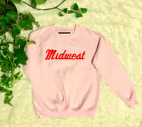 Image 4 of Midwest Unisex Flock Sweatshirt - Pink Edition