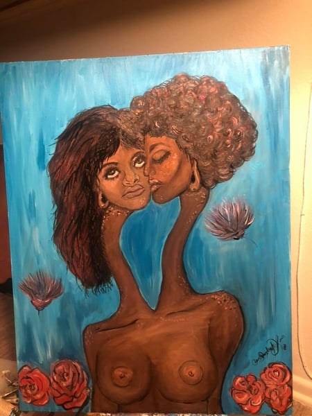 Image of Self Love - Original Painting Oil on Canvas 22inx28in