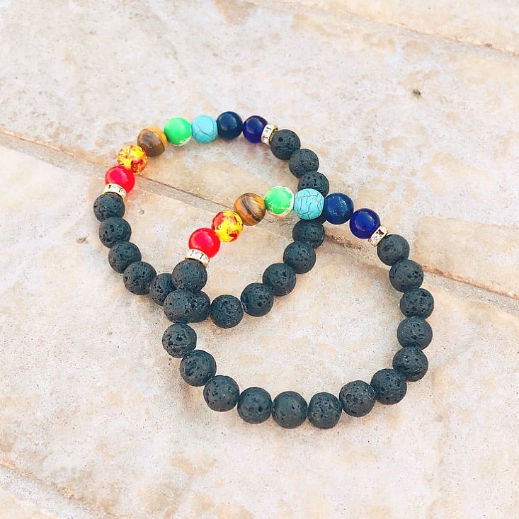Image of 7 Chakras Essential Oil Diffuser Bracelet