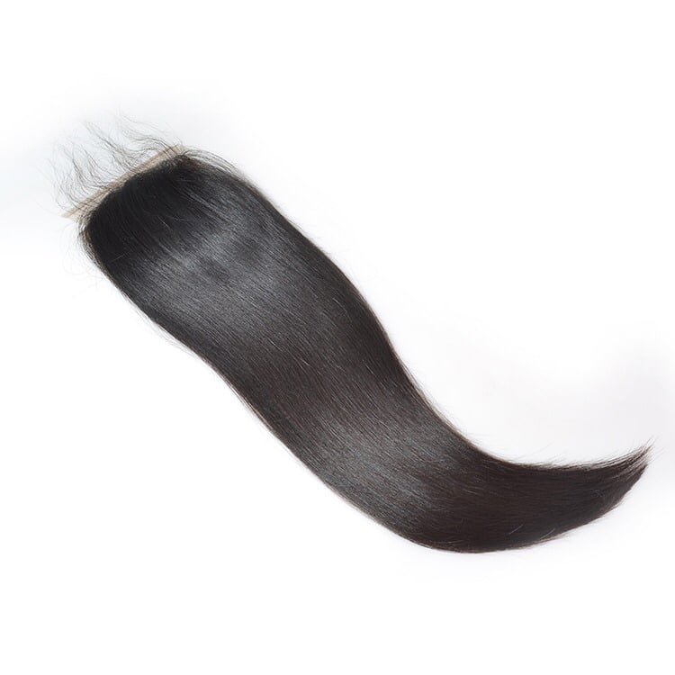 Image of Raw Indian Straight 5*5 pre plucked closure