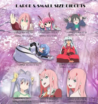 Nadeshiko x YUI x Nico x Rei Ayanami x Inuyasha x Renge x Zero Two Die Cut