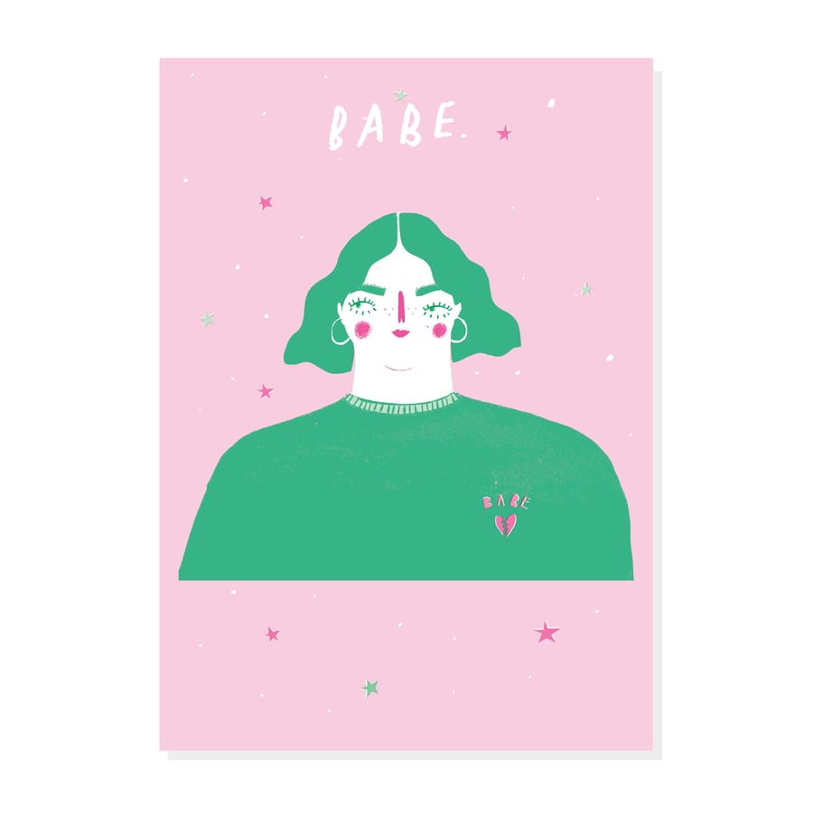 Image of 'BABE' A5 Print