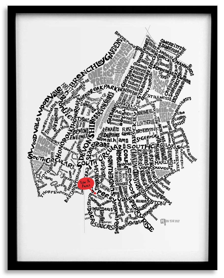 Image of Forest HIll & Honor Oak Park SE23 - SE London Type Map