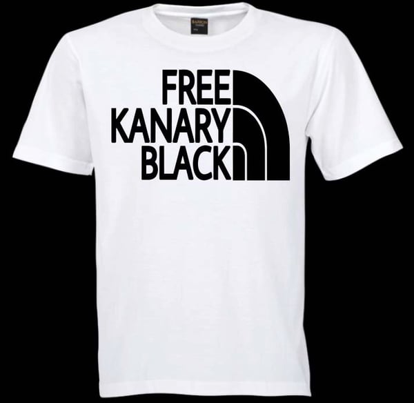 Image of White tee free Kanary black