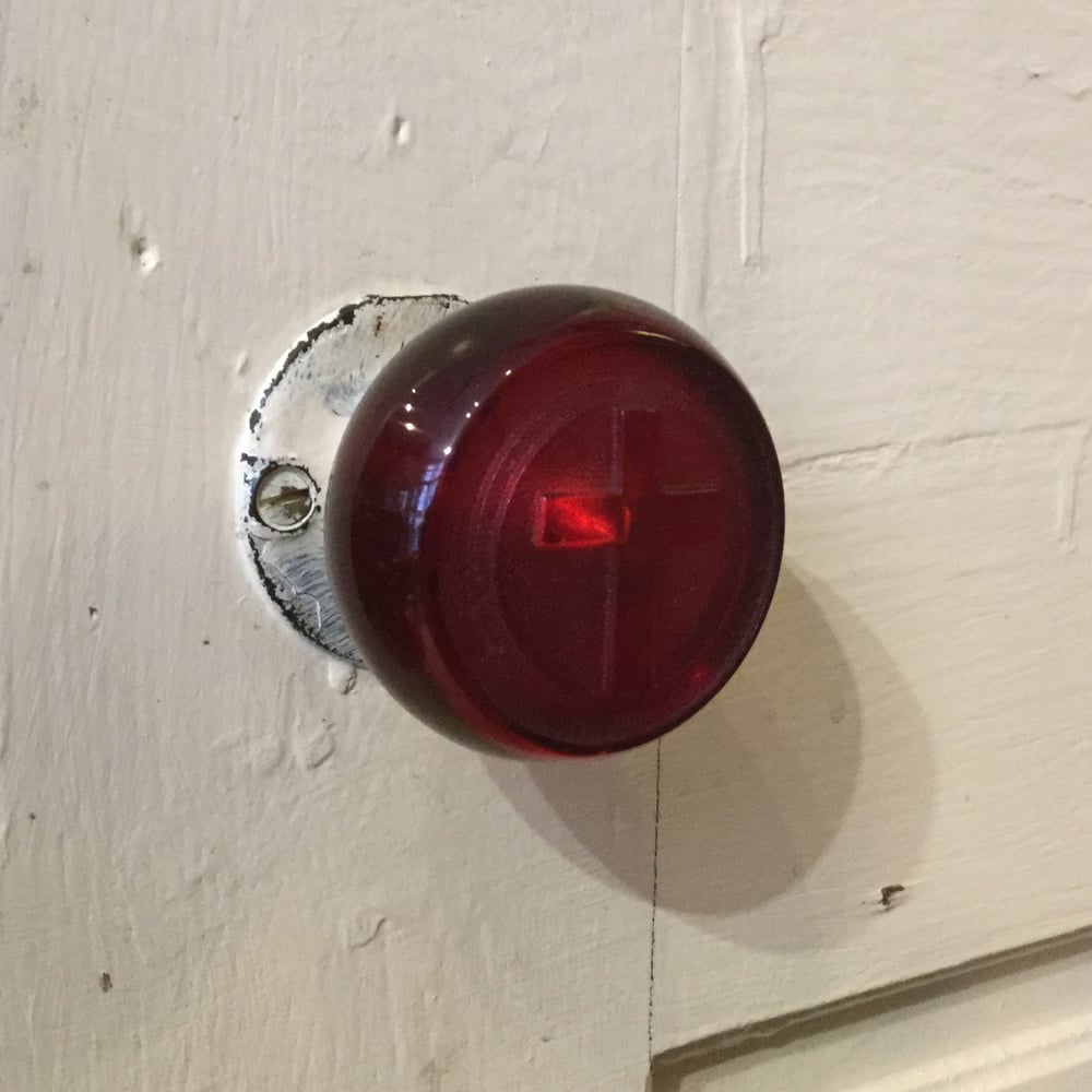 Image of Catholic school door knob