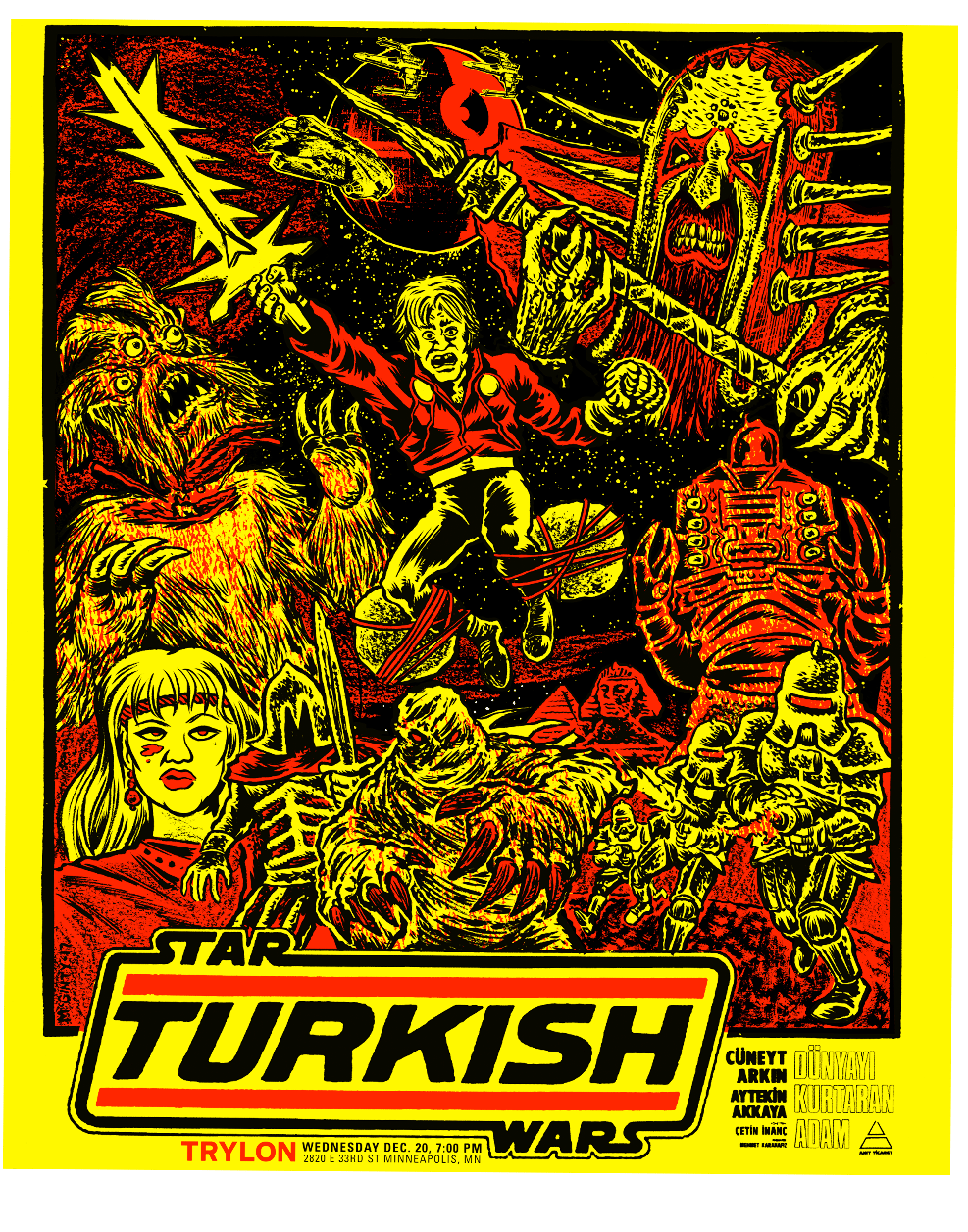 Turkish Star Wars 18X24 Screenprint