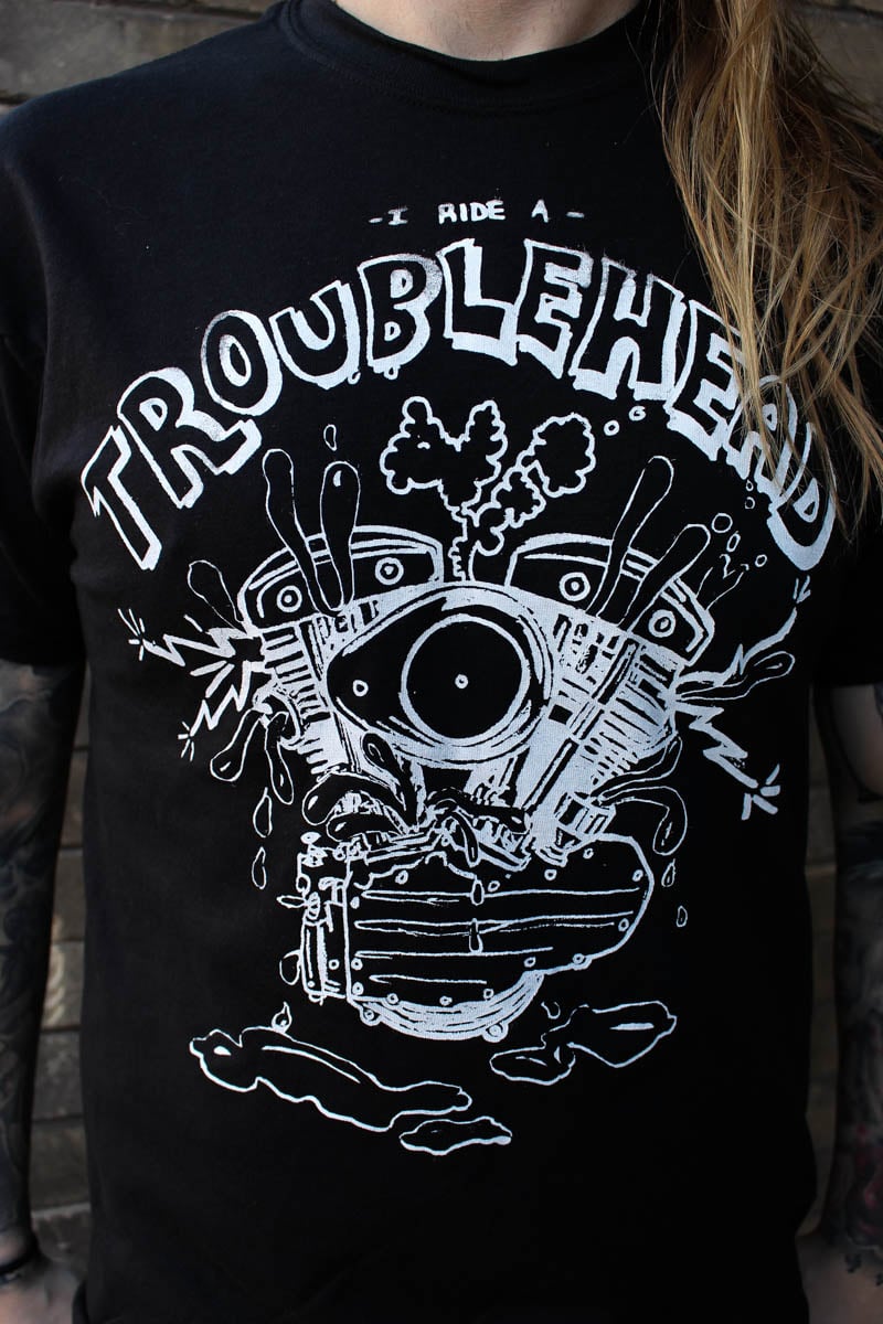 Image of Troublehead black tshirt for men