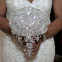Image 1 of "Jamie" Full Bling Brooch Bouquet