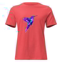 Image 5 of Women's Relaxed T-Shirt, Radiant Jewel Hummingbird Tee