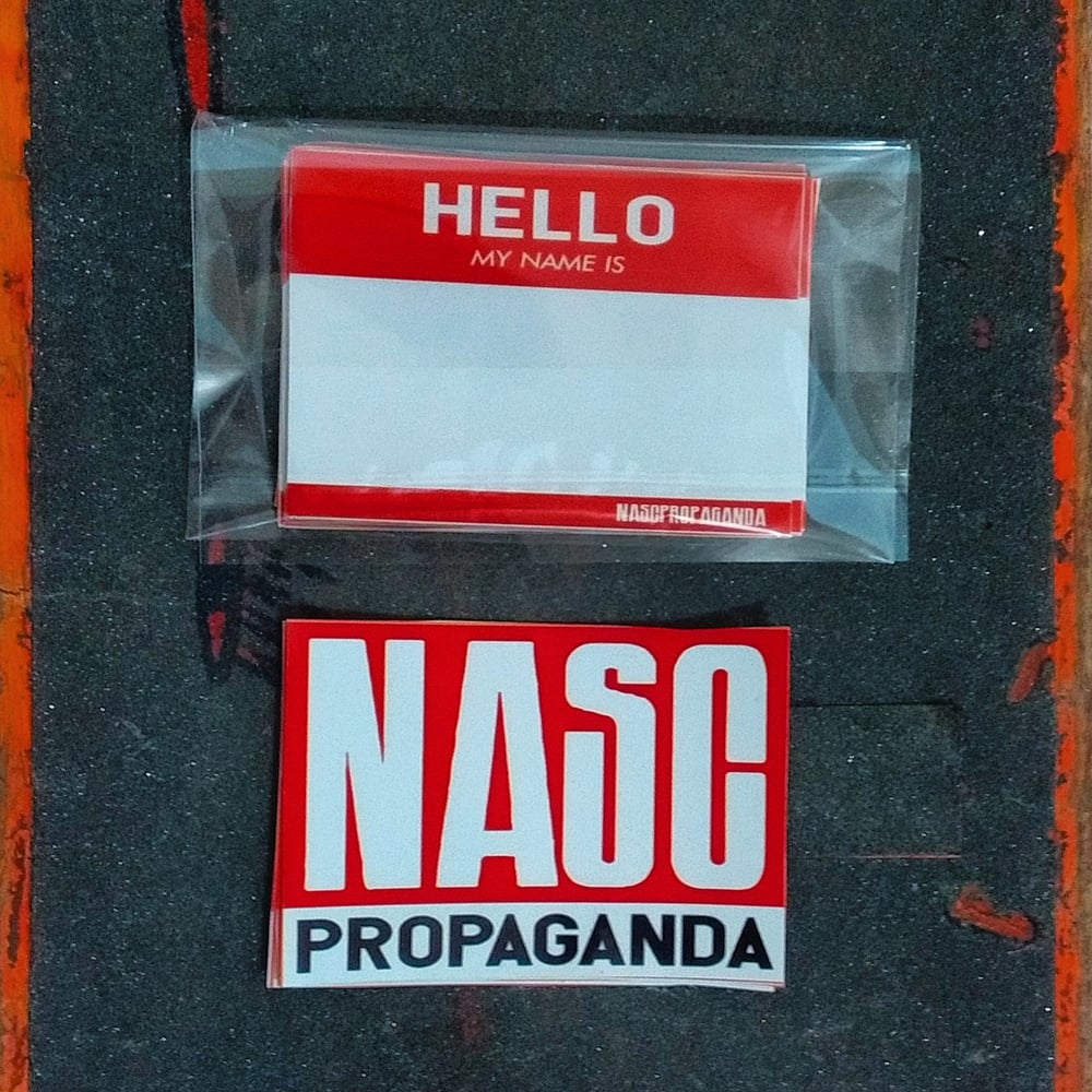 Image of Adesivos hello my name is