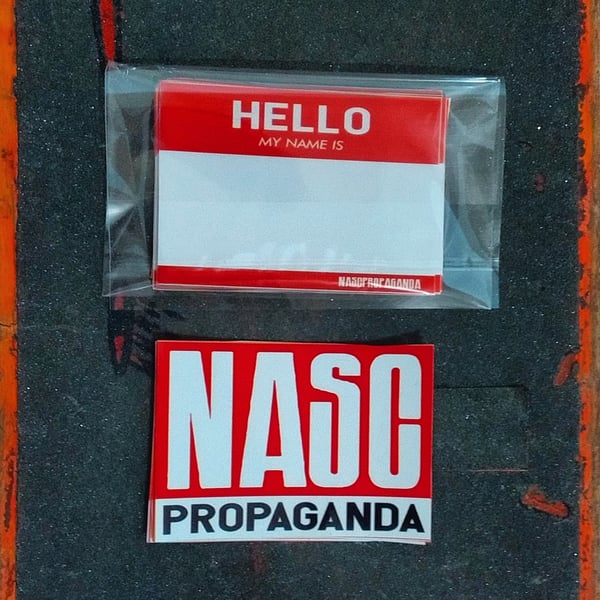 Image of Adesivos hello my name is