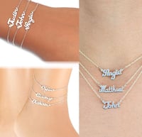 Three Name Anklet/Necklace or Bracelet