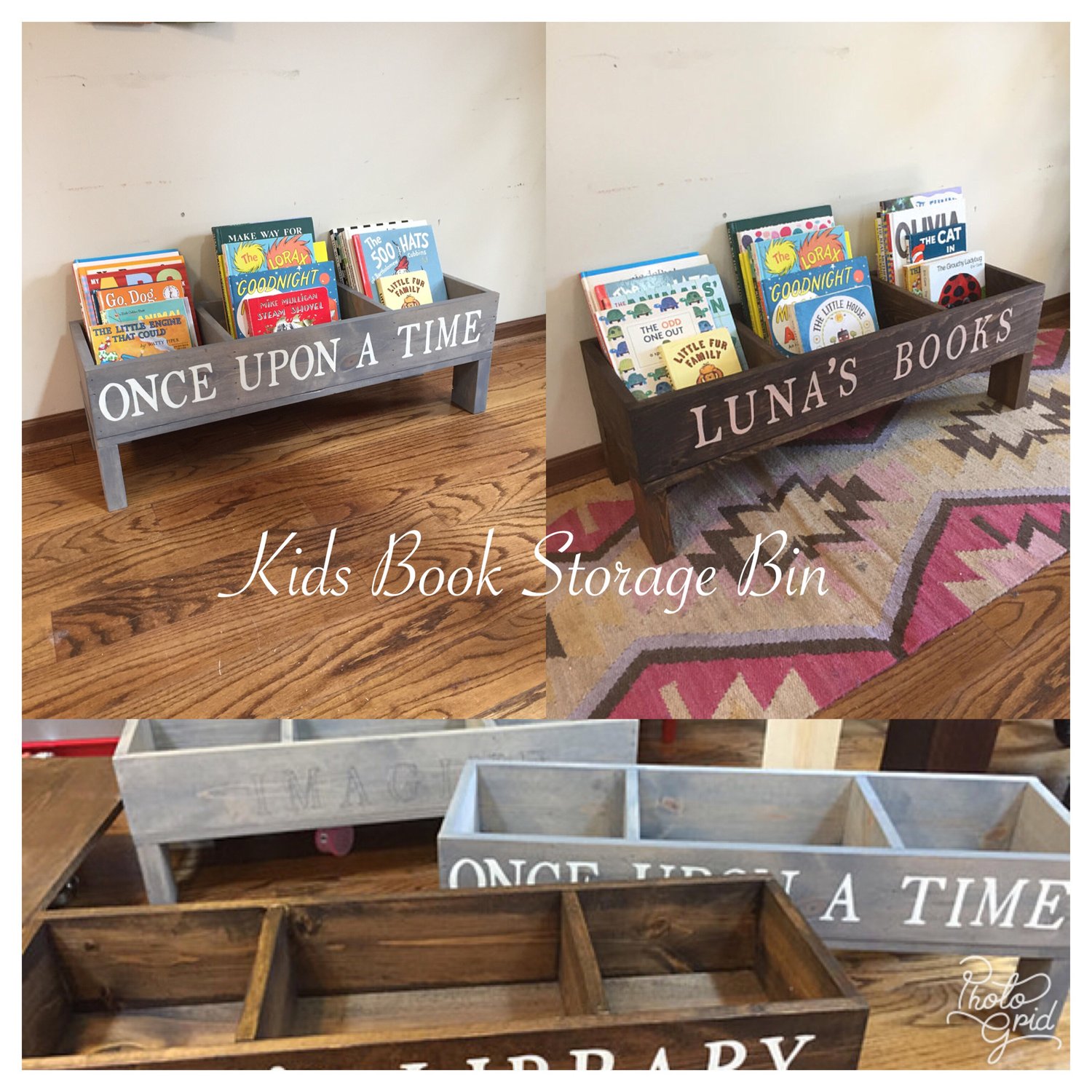 Image of Kids Book Storage Bin