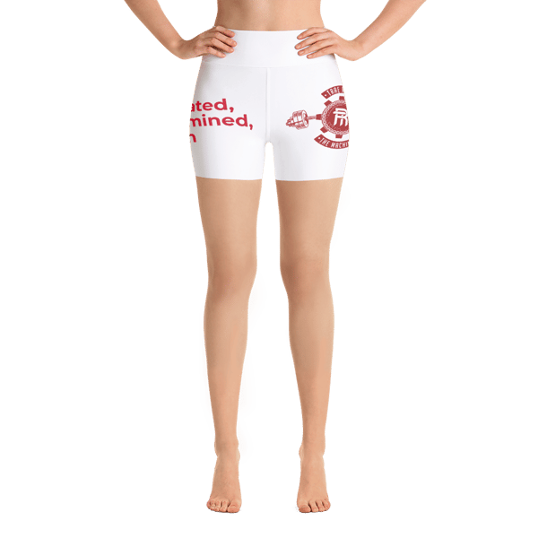 Image of Machine Compression Shorts-white/red