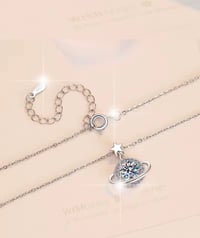 Image 4 of Vvs Moissanite 925 Sterling Silver 1CT Diamond Pendant Necklace 