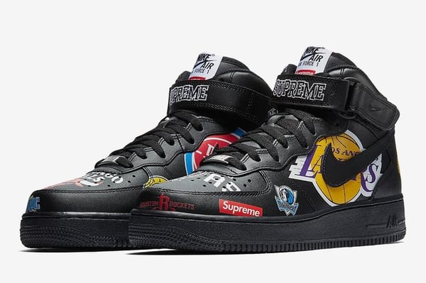 Image of Air Force 1 Mid Supreme NBA Black
