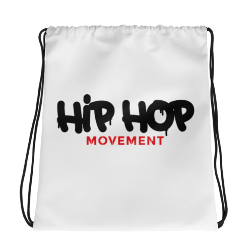 Image of Hip Hop Movement All-Over Drawstring Bag (15x17)