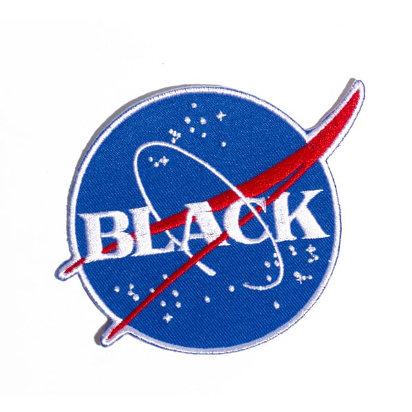 Image of Black Space Iron-On Patch