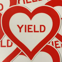 YIELD Heart Sticker