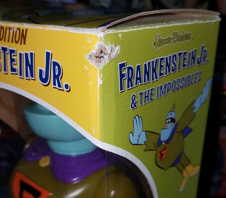 Image of FRANKENSTEIN JR. 12" COIN BANK - FUNKO 2008! NEVER REMOVED FROM BOX! AUTOGRAPHED!