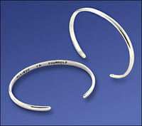 "Believe in Yourself" Sterling Bracelet