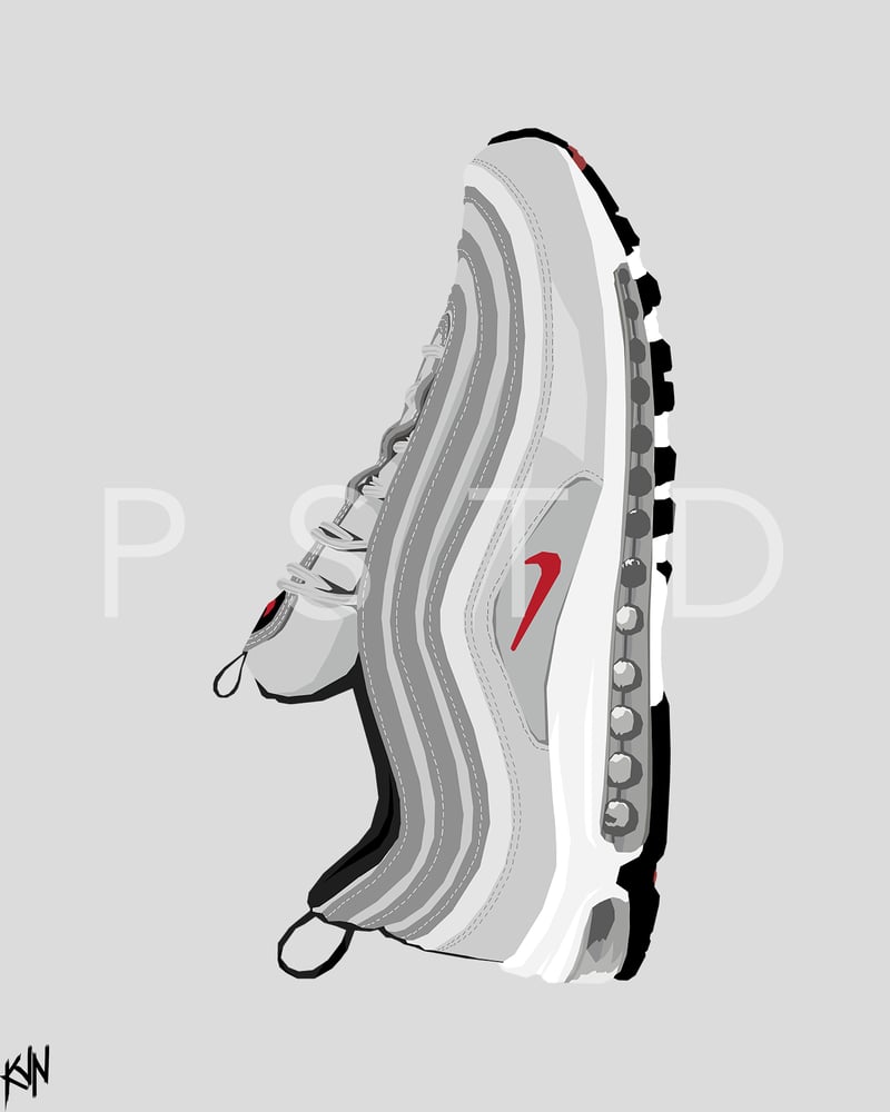 Image of Nike Air Max 97 'Silver Bullet' Poster