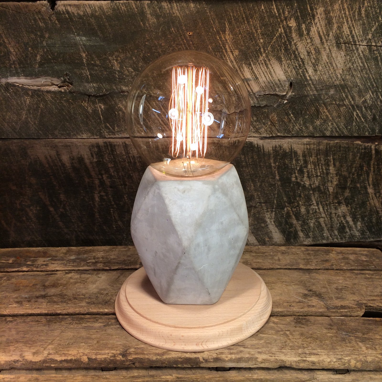 concrete accent lamp