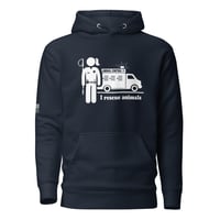 Image 3 of I rescue animals Girl with shoulder flag Unisex Hoodie