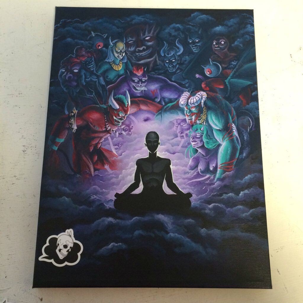 Image of “7 Directions” ORIGINAL Acrylic Painting 12x16