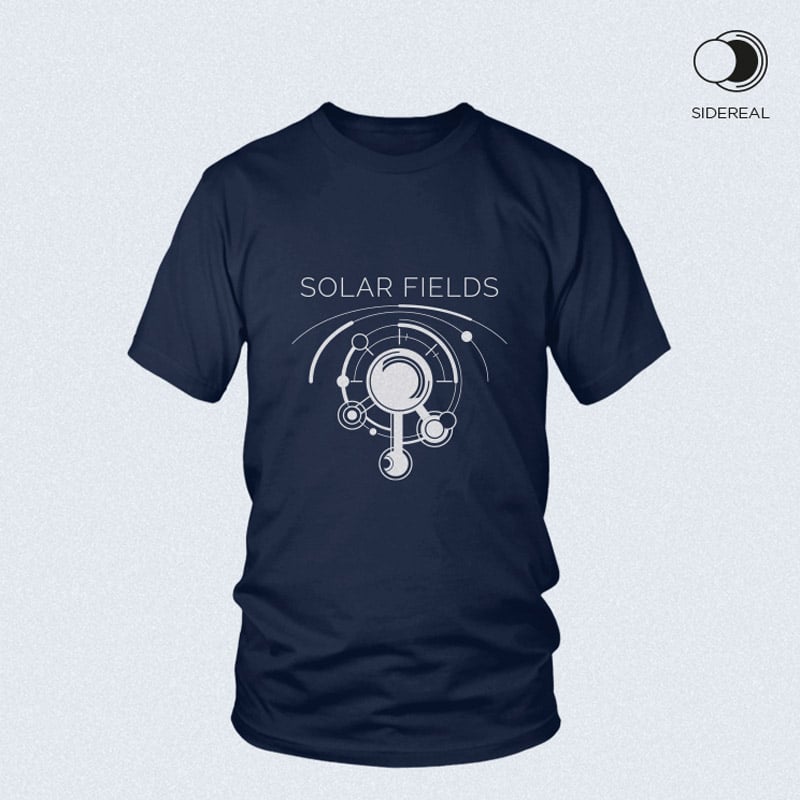 Image of Solar Fields 'logo' T-Shirt blu Navy color