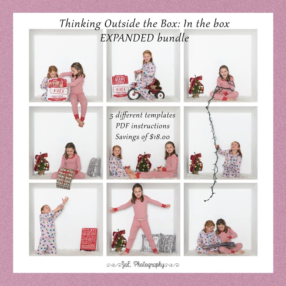 Image of 5 template Expanded Pack -In The BOX Photography TEMPLATE