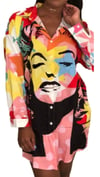 Marilyn Monroe Boyfriend Shirt Dress