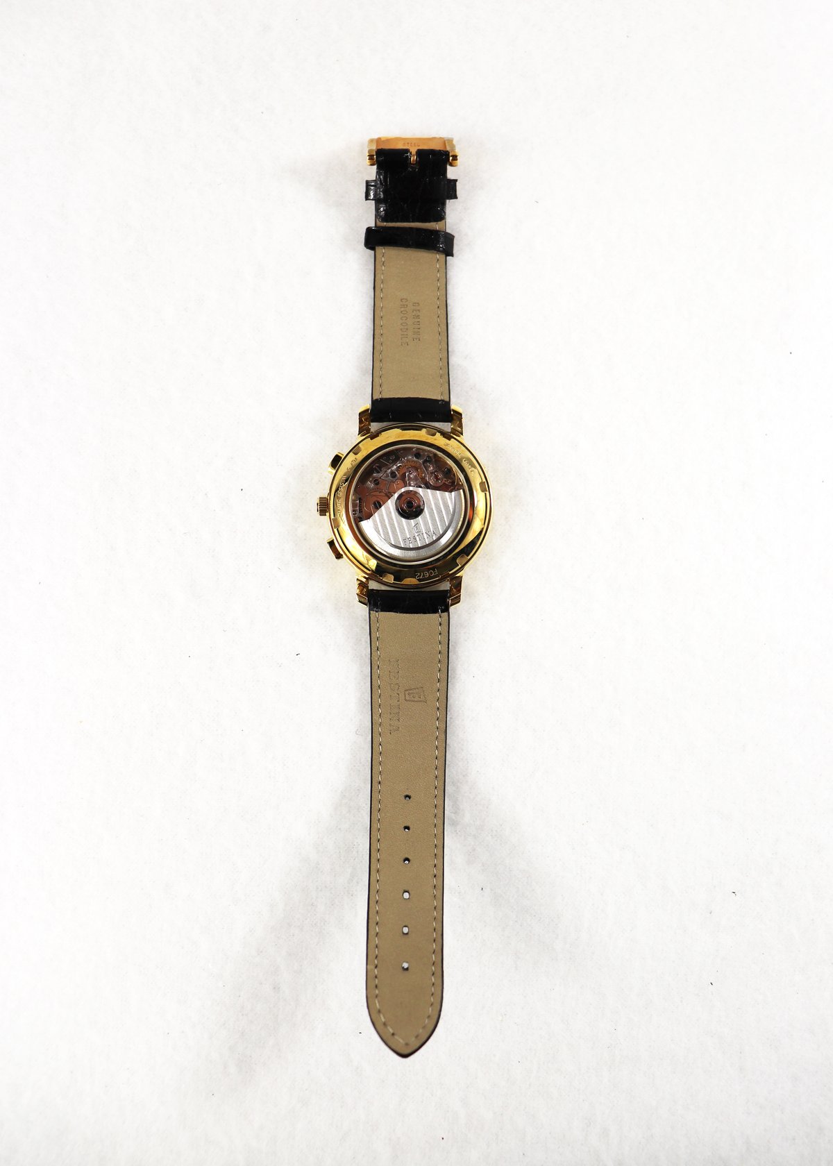 Men's Festina Strata Moon Phase Chronograph Automatic Watch 18K Gold ...