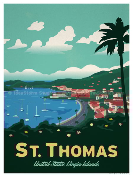 IdeaStorm Studio Store — St. Thomas Waterfront Poster