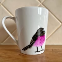 Image 3 of Pink Robin Mug